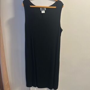 Slinky Brand Black Ribbed Sheath Dress